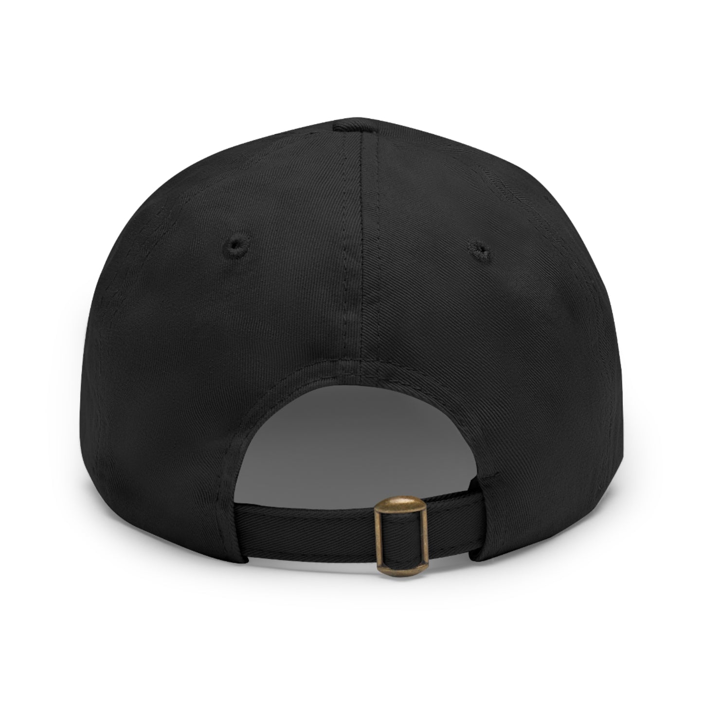 Round Leather Patch Dad Hat —"Sun Peaking Over the Clouds"-Patch Cap