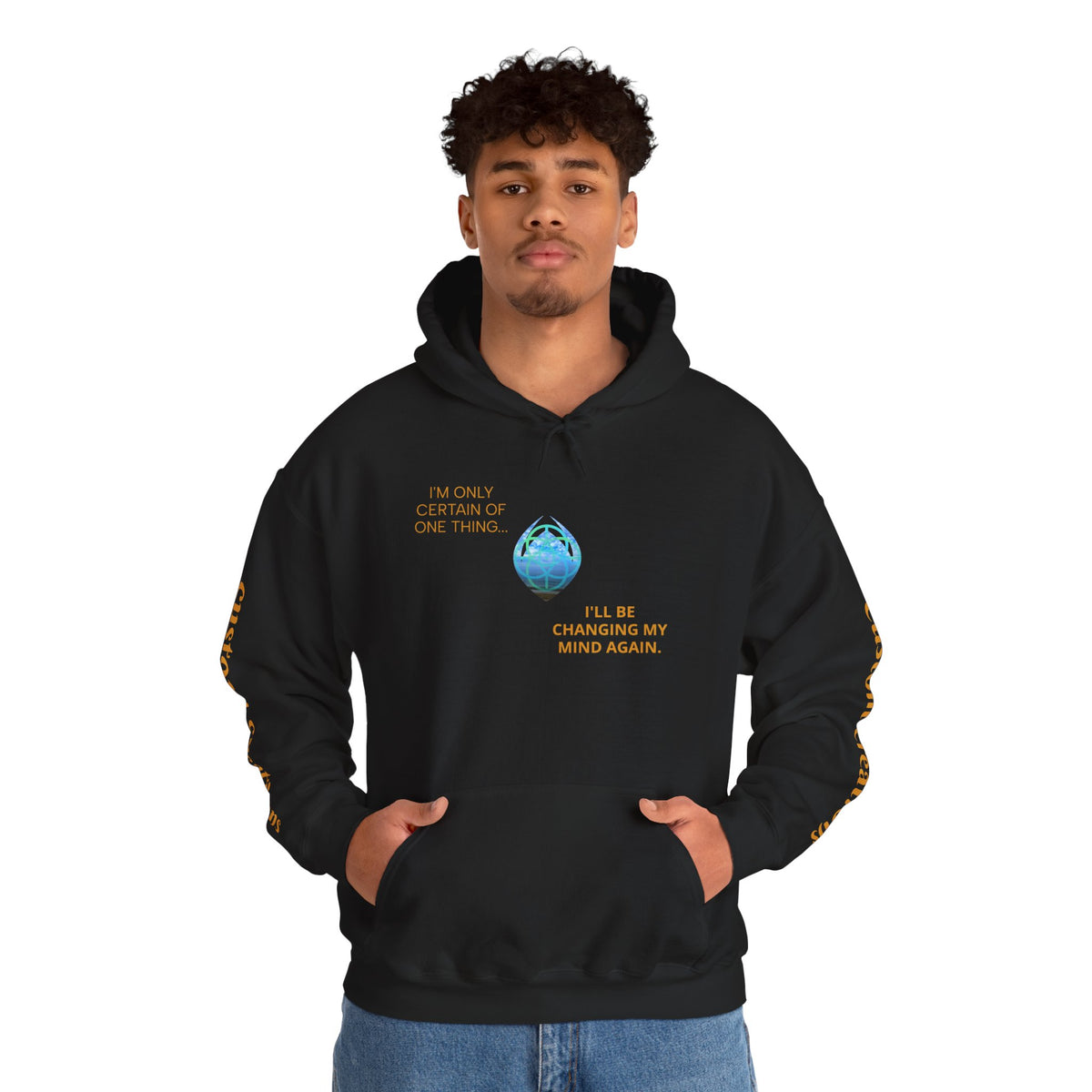 Blue Water Globe Droplet Graphic Hoodie