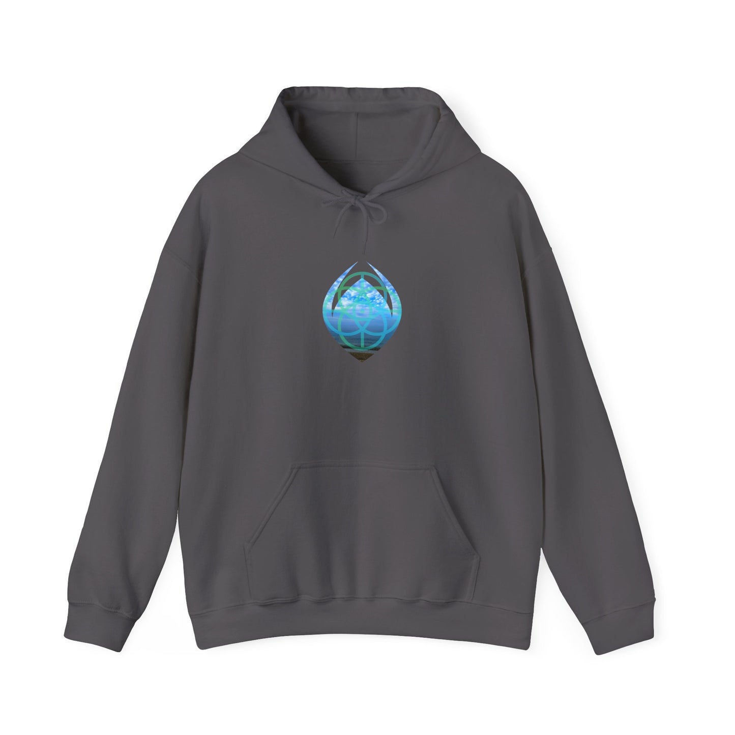 SkyMugz Graphic Hoodie — Blue Globe Drop Logo Pullover