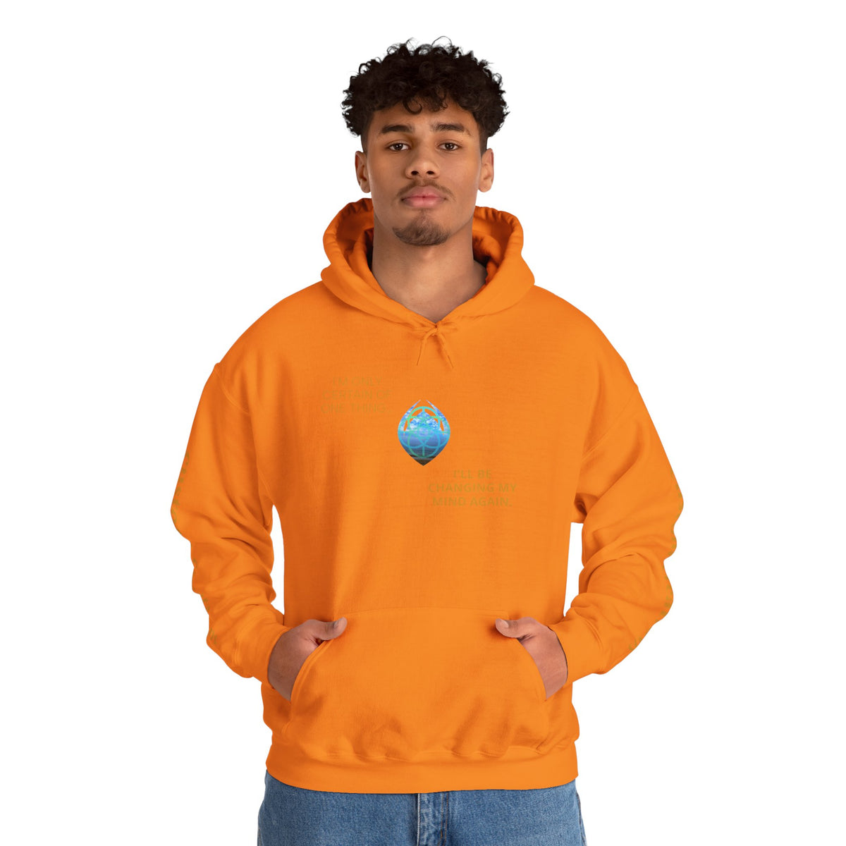Blue Water Globe Droplet Graphic Hoodie