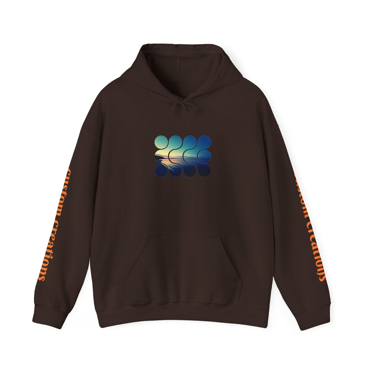 Cool Teal Deep Sea Graphic Hoodie