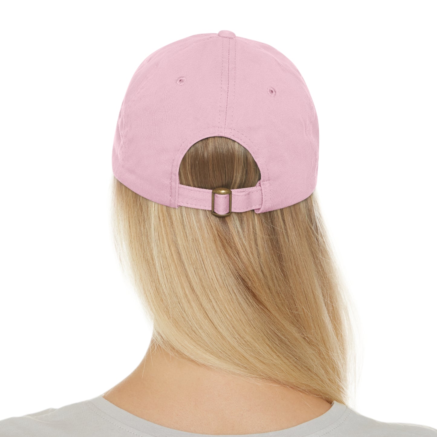 Sunset Ocean Leather Patch Dad Hat — Retro Vaporwave Beach Cap