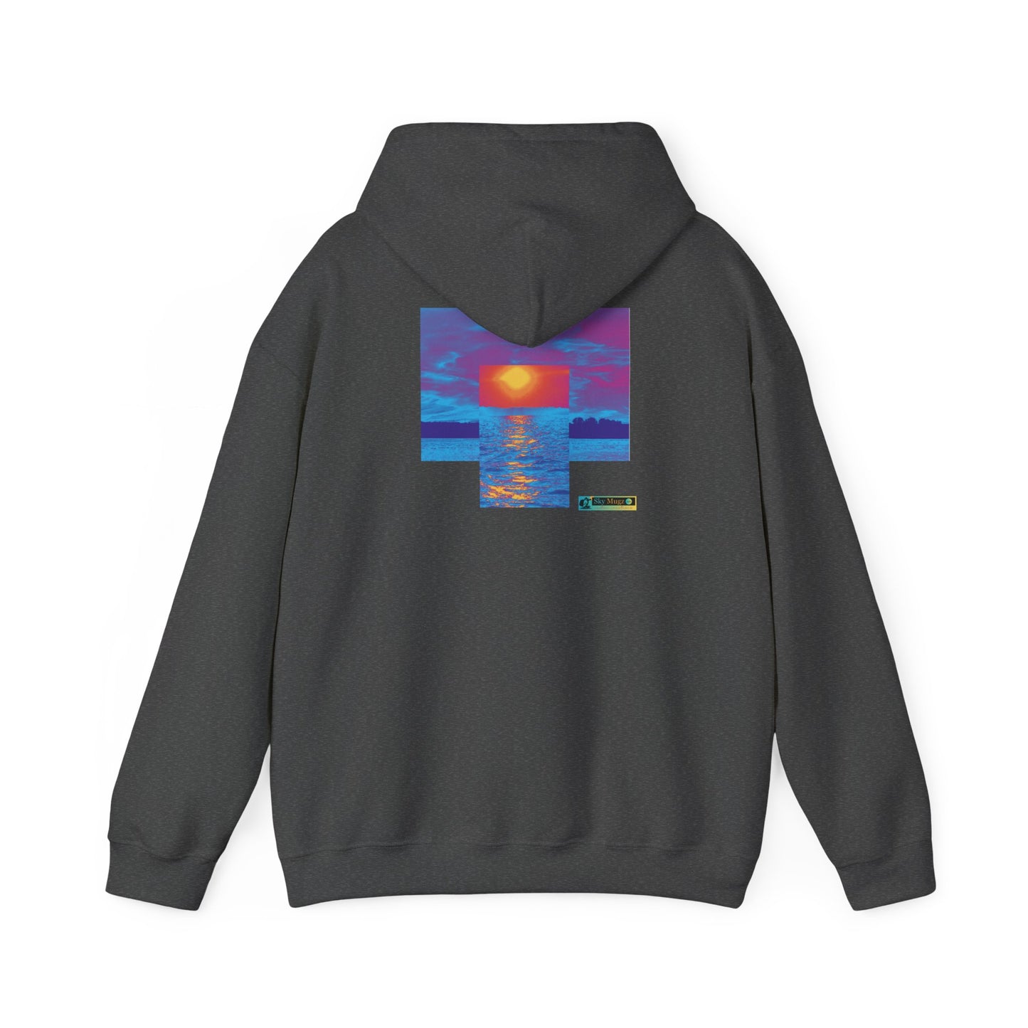 Painterly Sunset Over Water Graphic Hoodie
