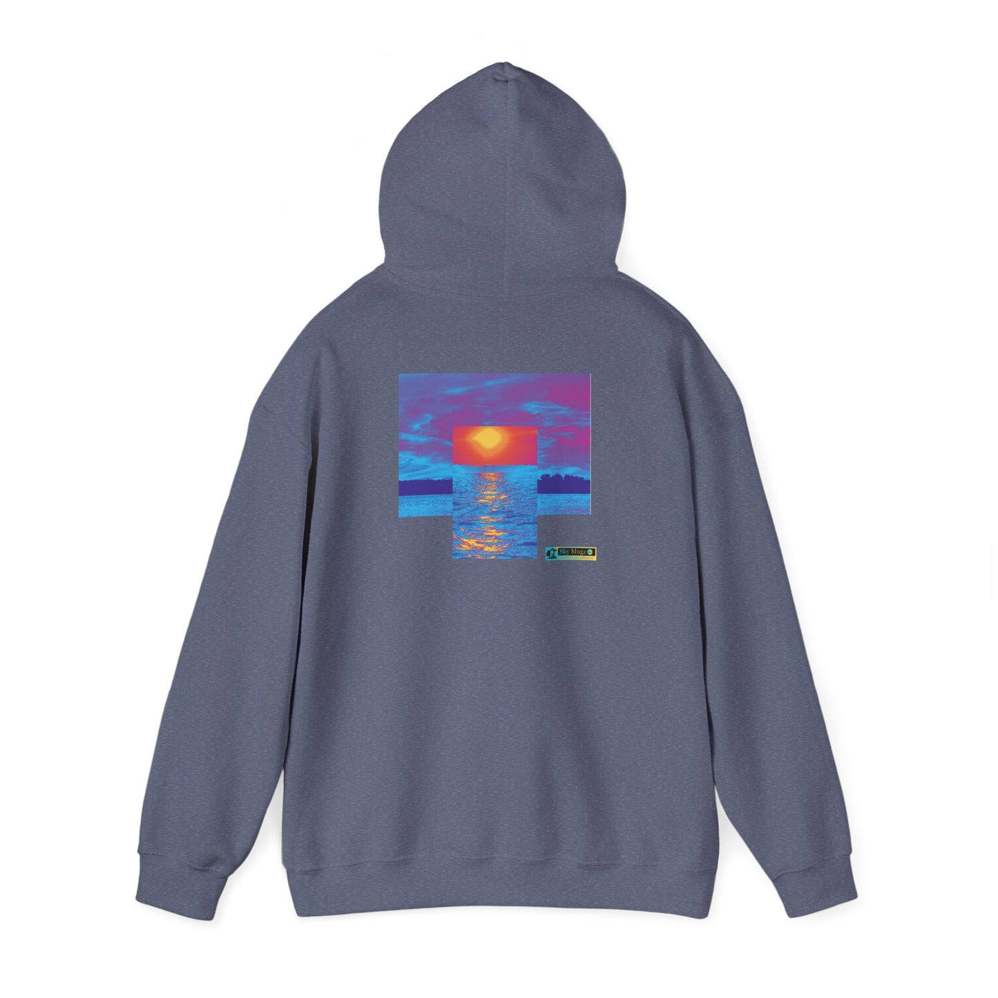 Painterly Sunset Over Water Graphic Hoodie