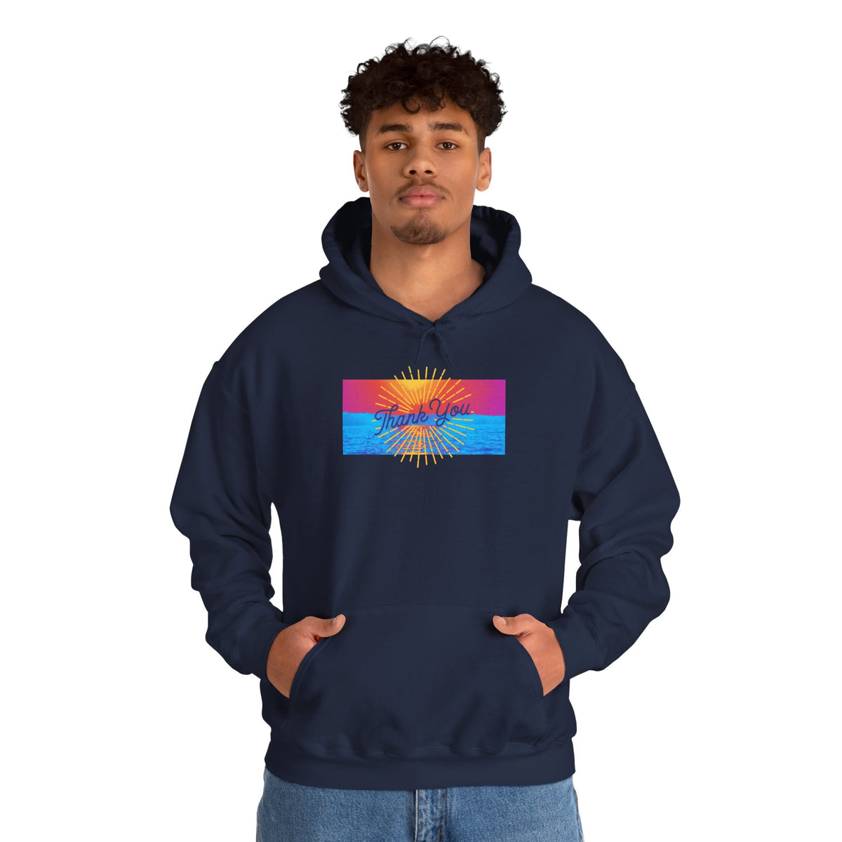 Warm Sunrise Rainbow Graphic Hoodie
