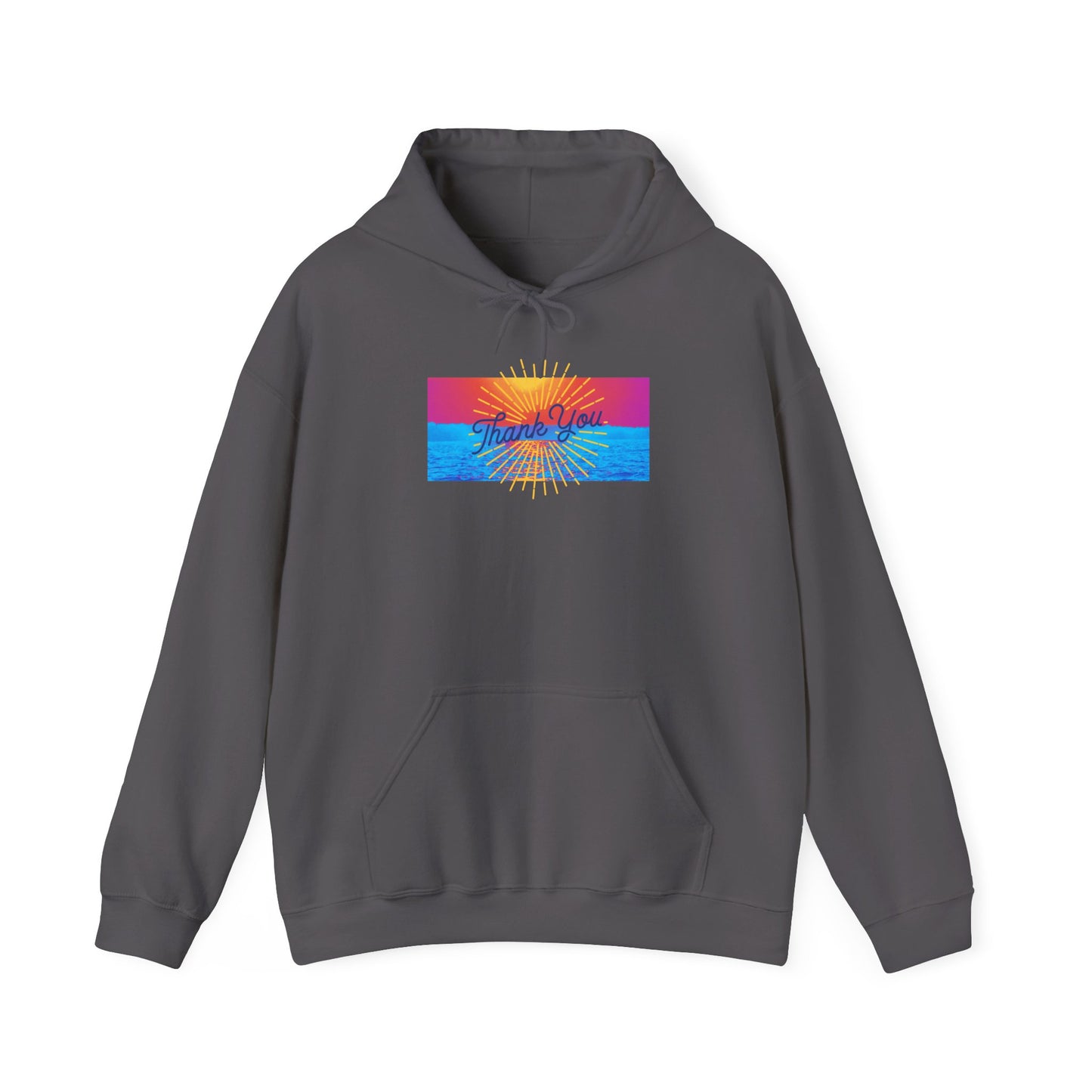 Hoodie - Sunshine Rainbow "Good Vibes" Graphic Pullover