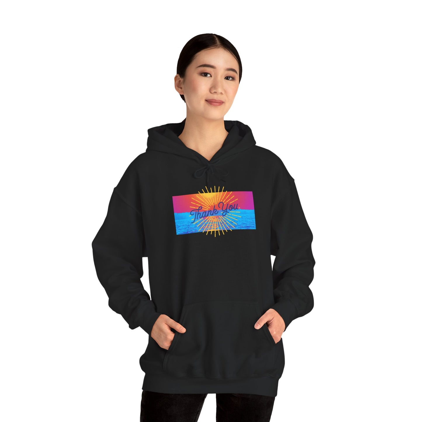 Warm Sunrise Rainbow Graphic Hoodie