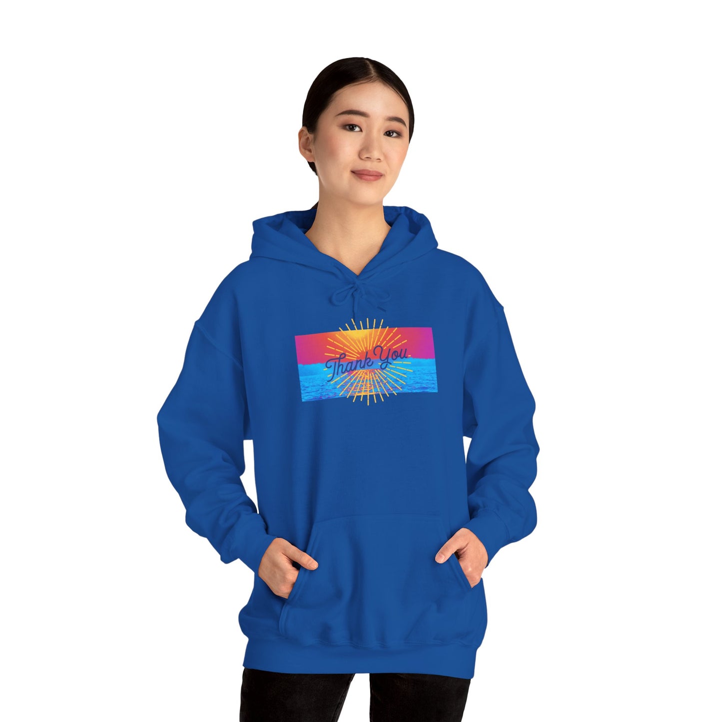Warm Sunrise Rainbow Graphic Hoodie