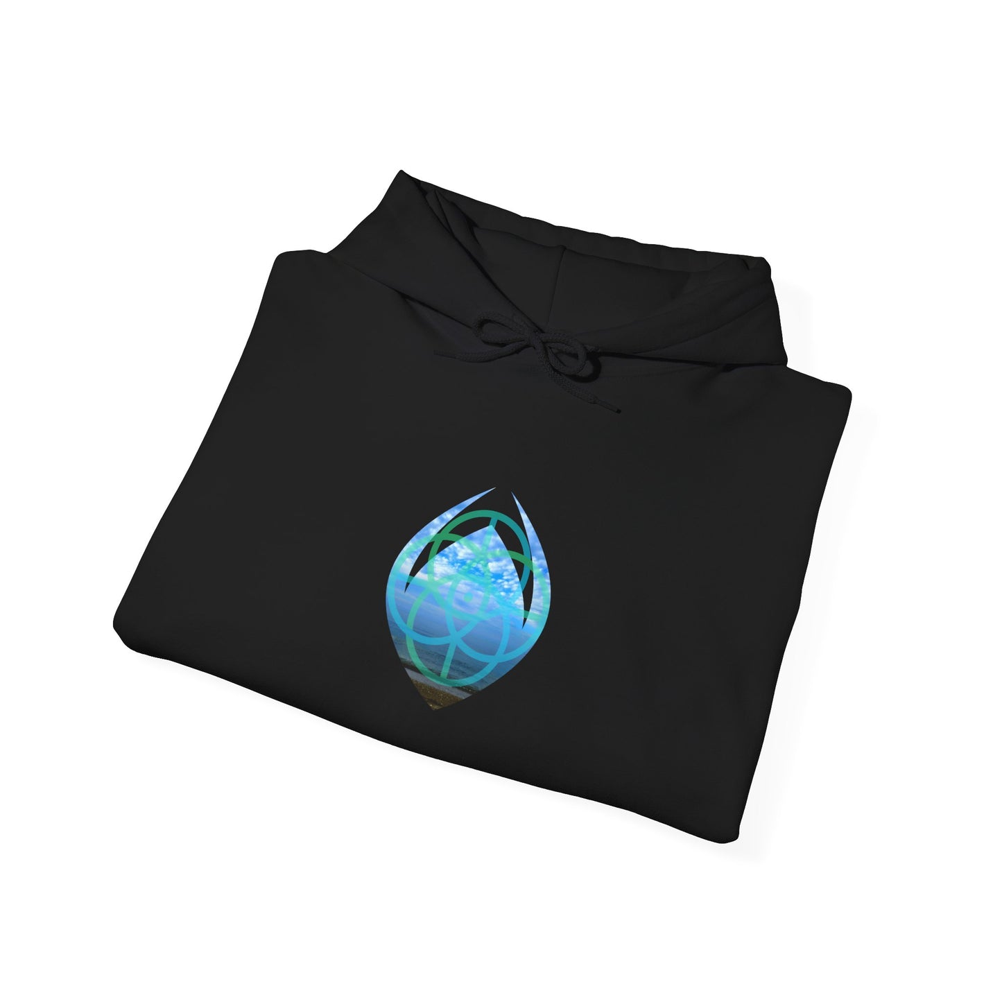 SkyMugz Graphic Hoodie — Blue Globe Drop Logo Pullover