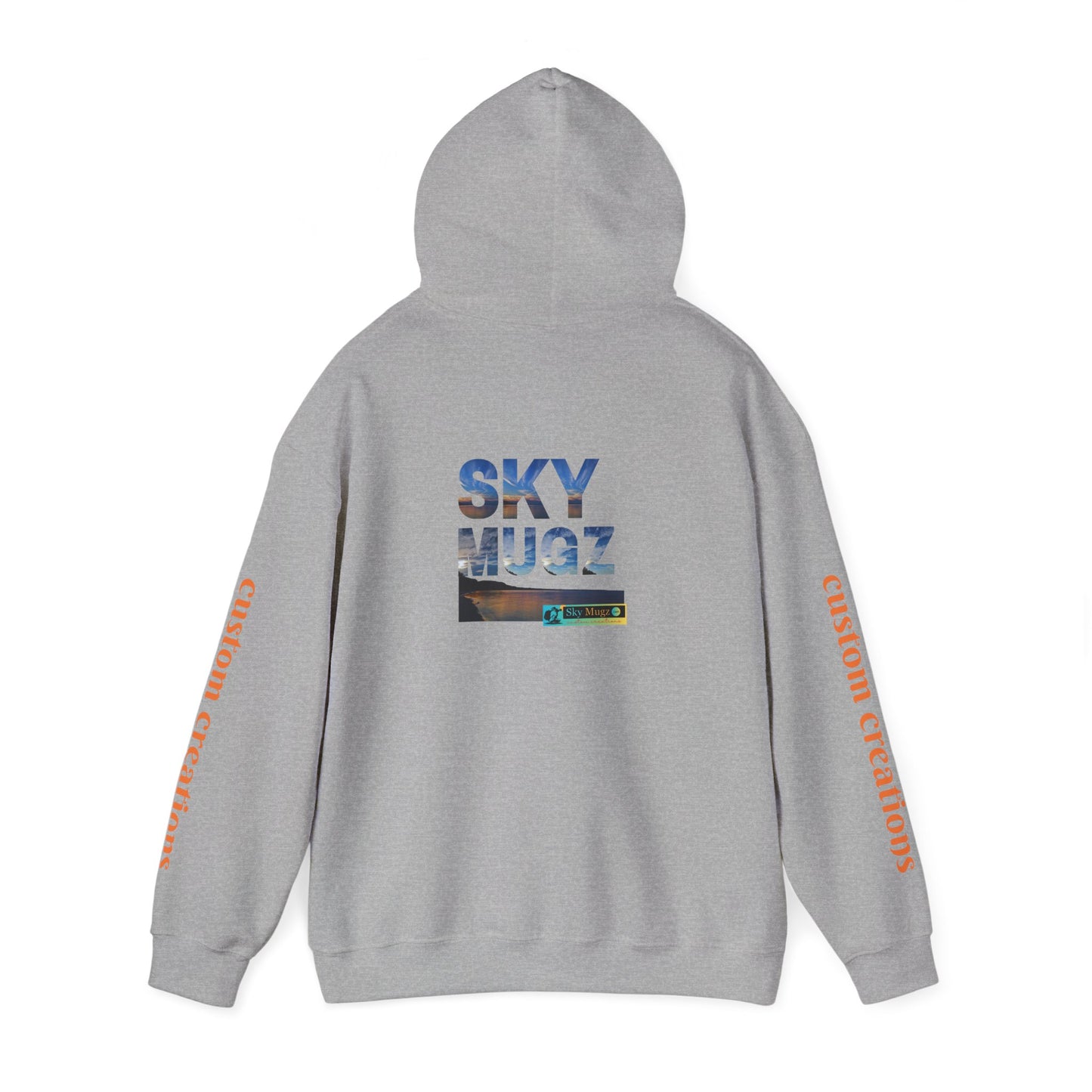 Blue-Green Symmetry Hoodie — Abstract Geometric Sweatshirt
