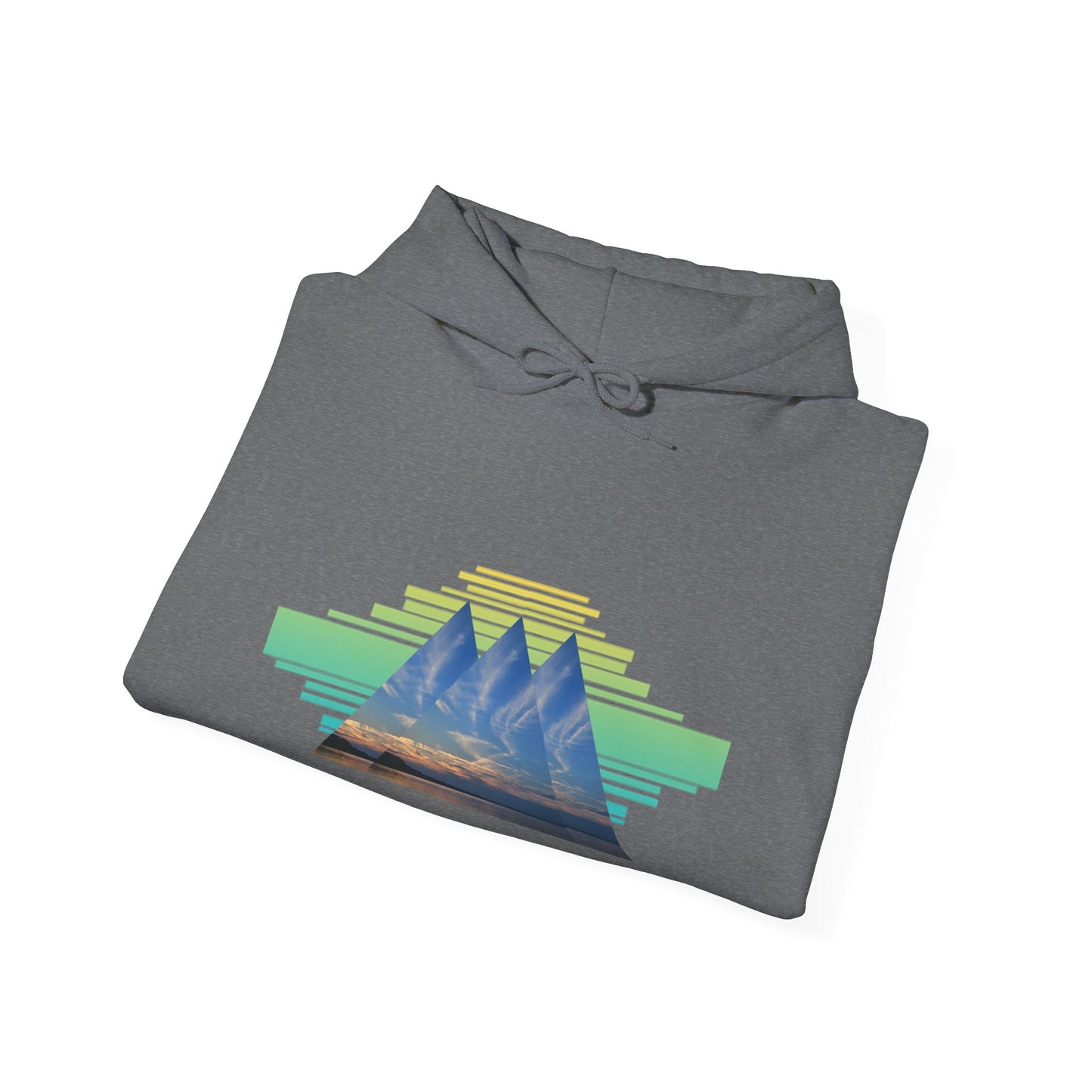 Aztec Pyramid Sunset Hoodie — Retro Pyramid Aztec Sunset Design