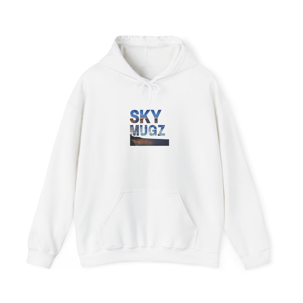 Sunset Horizon block letter geometric graphic hoodie - unisex pullover - Sky Mugz