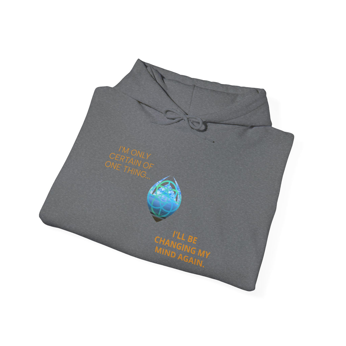 Blue Water Globe Droplet Graphic Hoodie