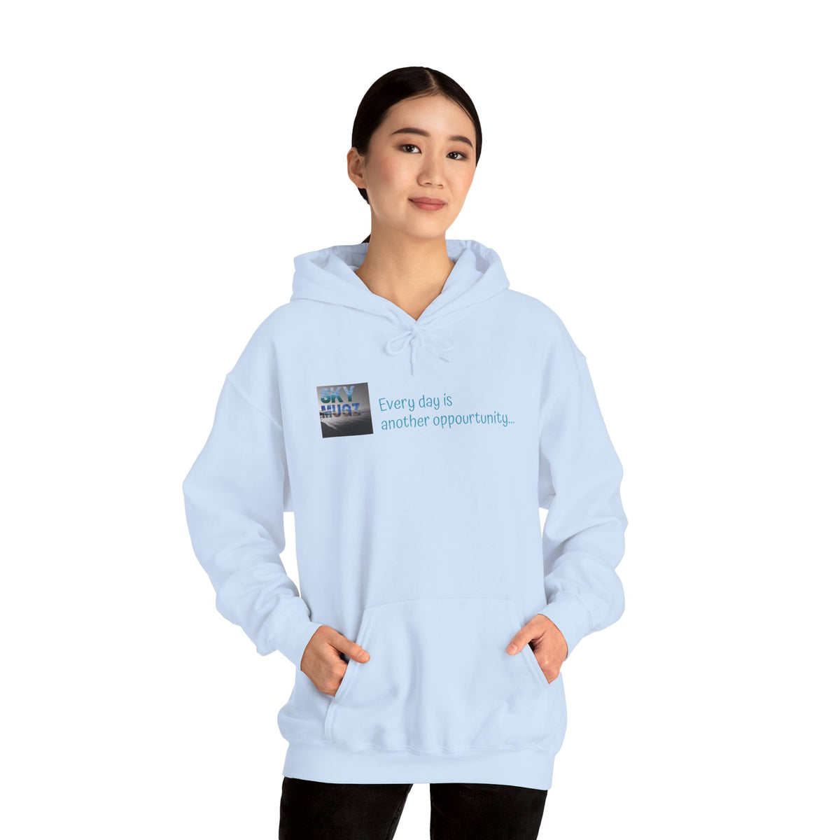 Painterly Sunset Over Water Graphic Hoodie