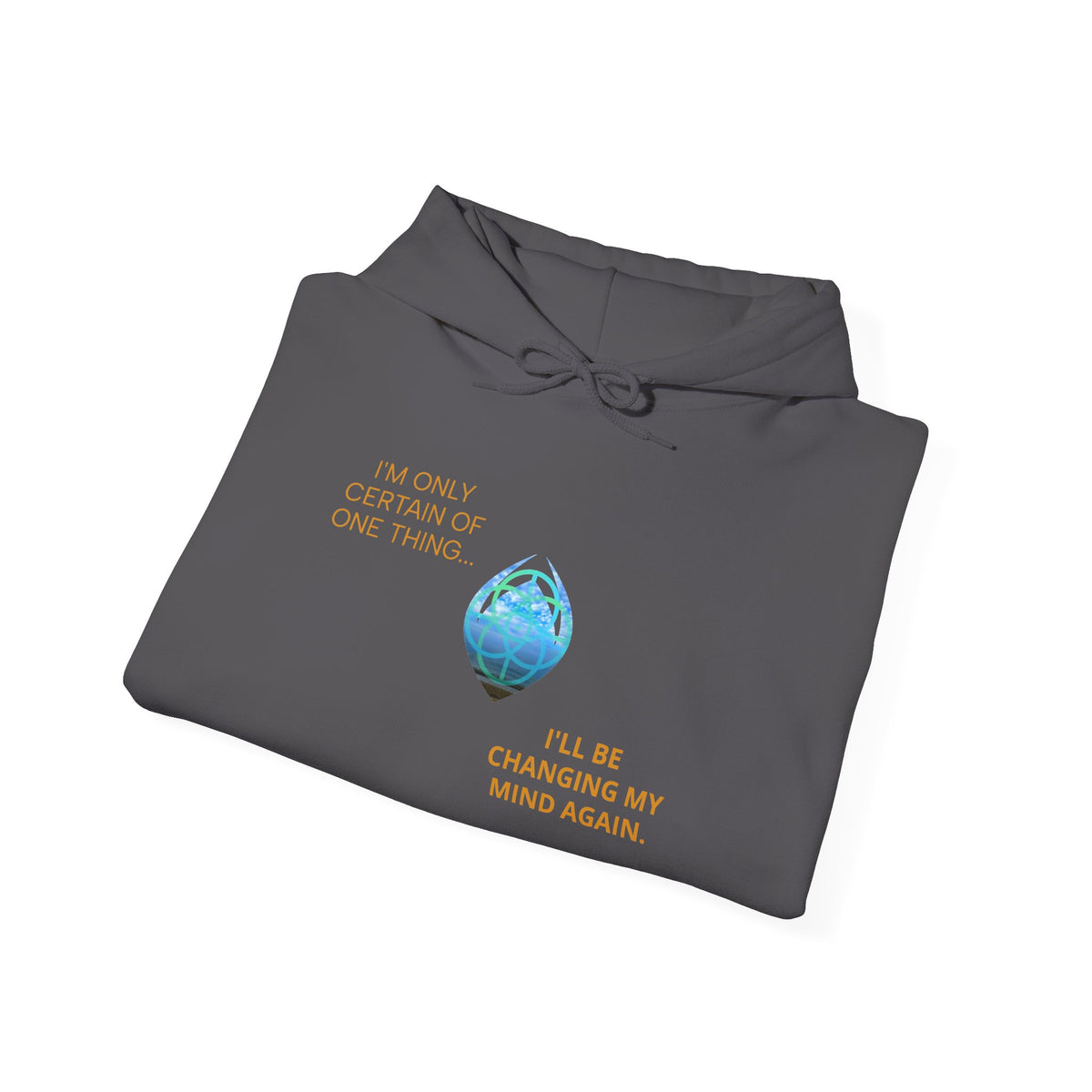 Blue Water Globe Droplet Graphic Hoodie
