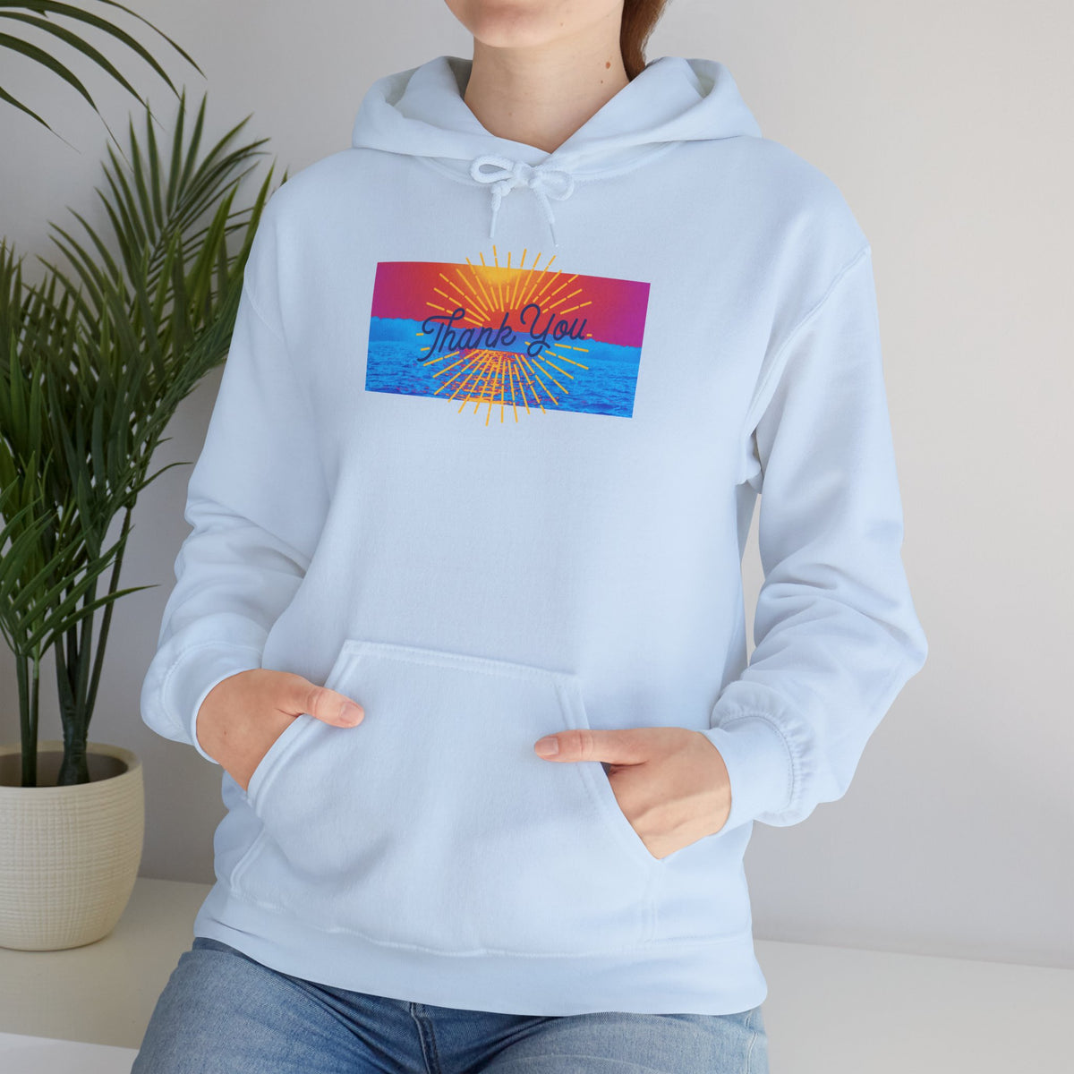 Warm Sunrise Rainbow Graphic Hoodie