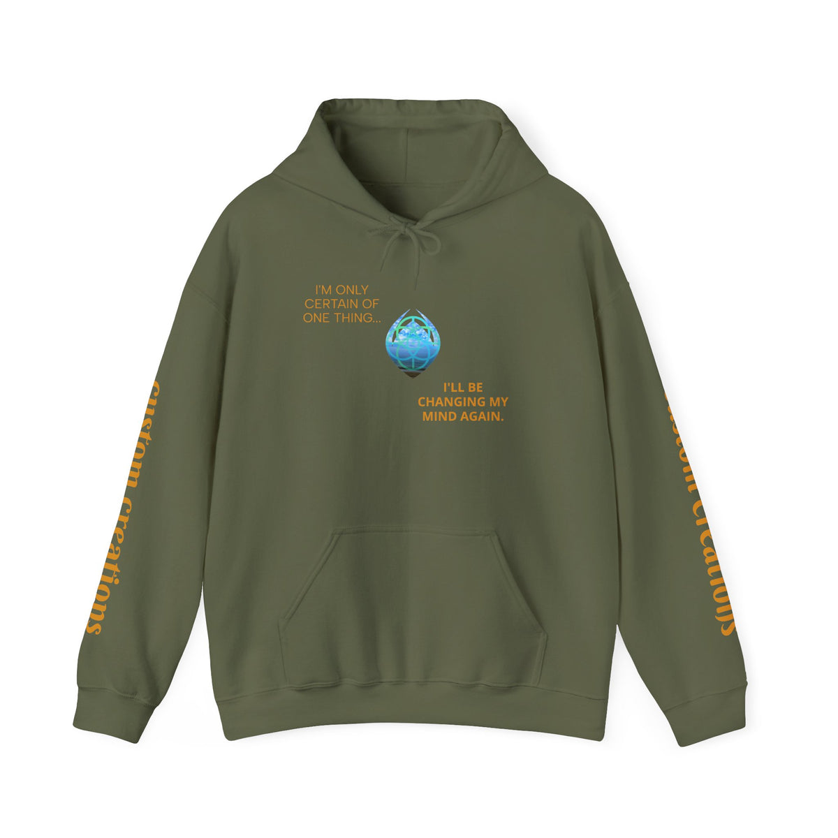 Blue Water Globe Droplet Graphic Hoodie