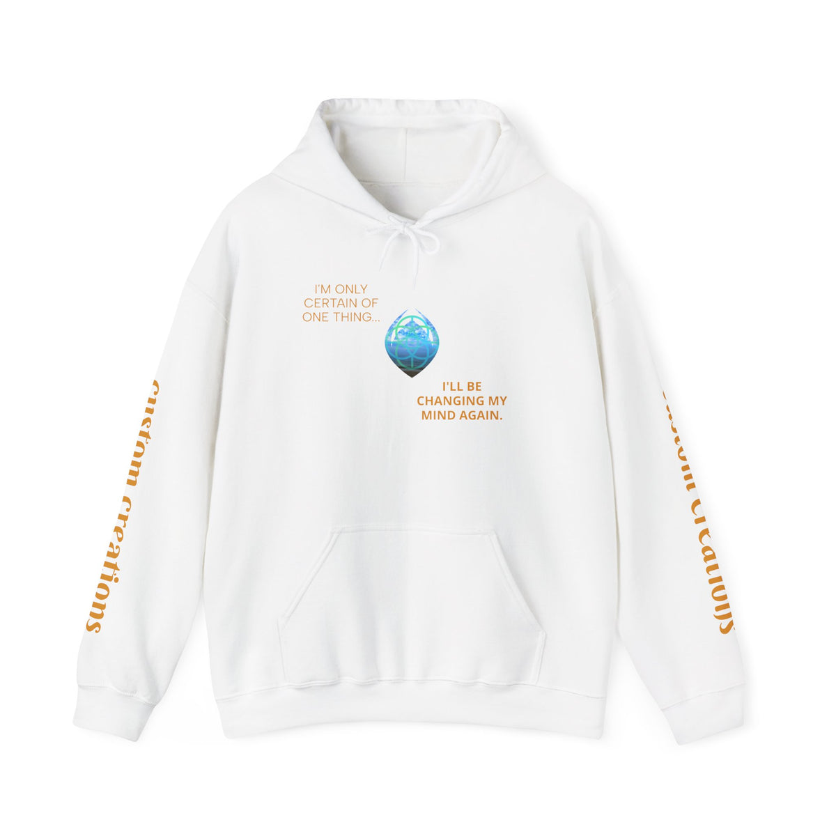 Blue Water Globe Droplet Graphic Hoodie