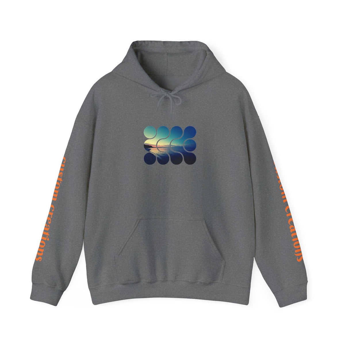 Cool Teal Deep Sea Graphic Hoodie