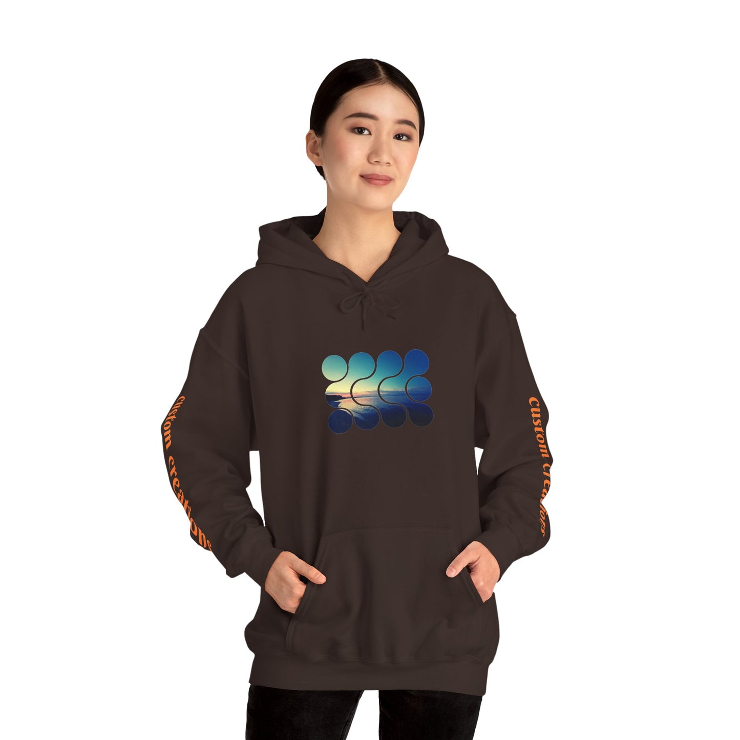 Cool Teal Deep Sea Graphic Hoodie