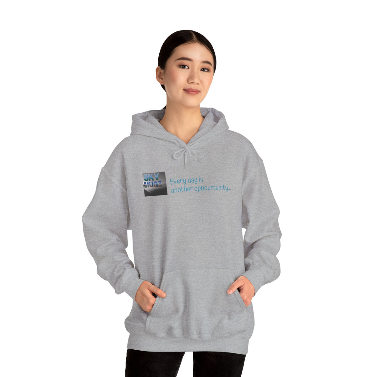 Painterly Sunset Over Water Graphic Hoodie