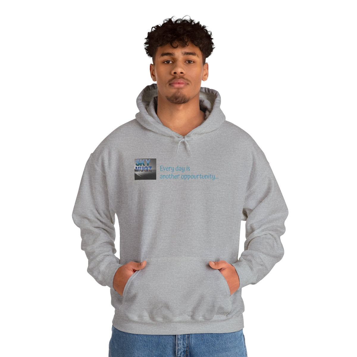 Painterly Sunset Over Water Graphic Hoodie