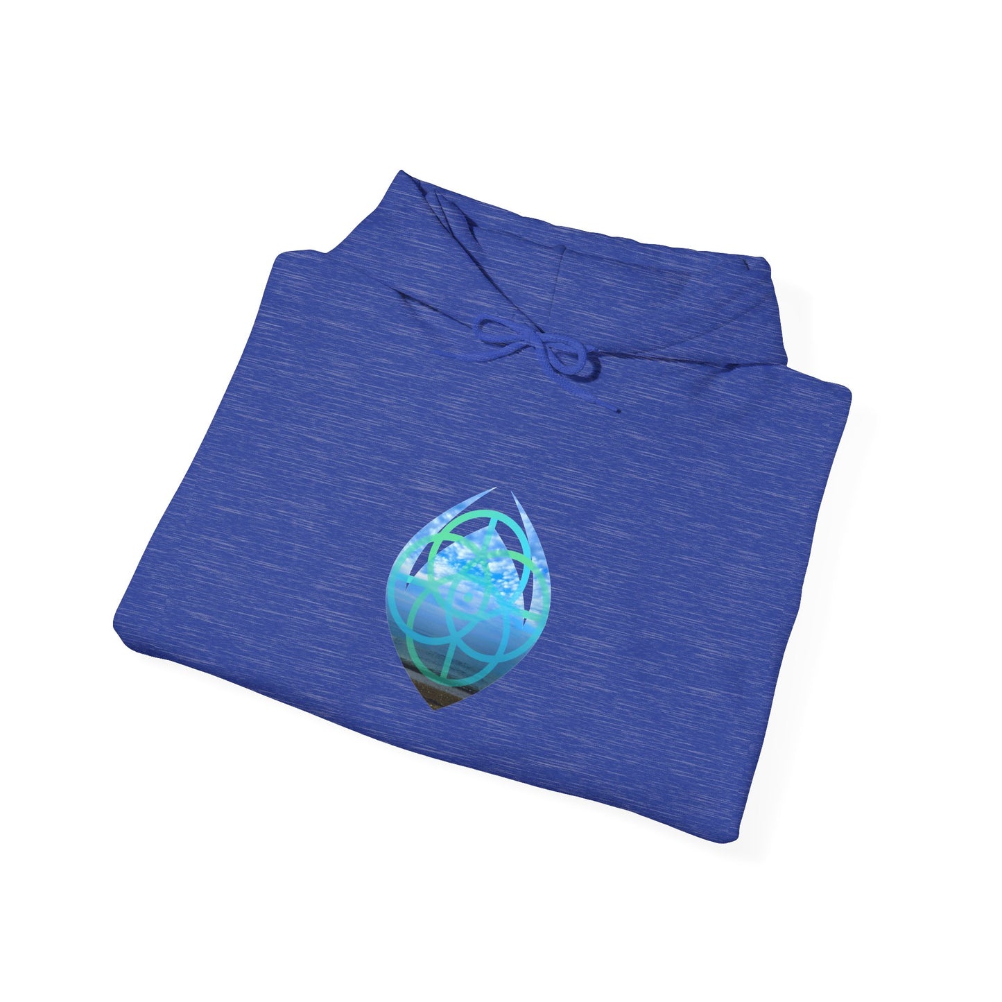 Blue Water Globe Droplet Graphic Hoodie
