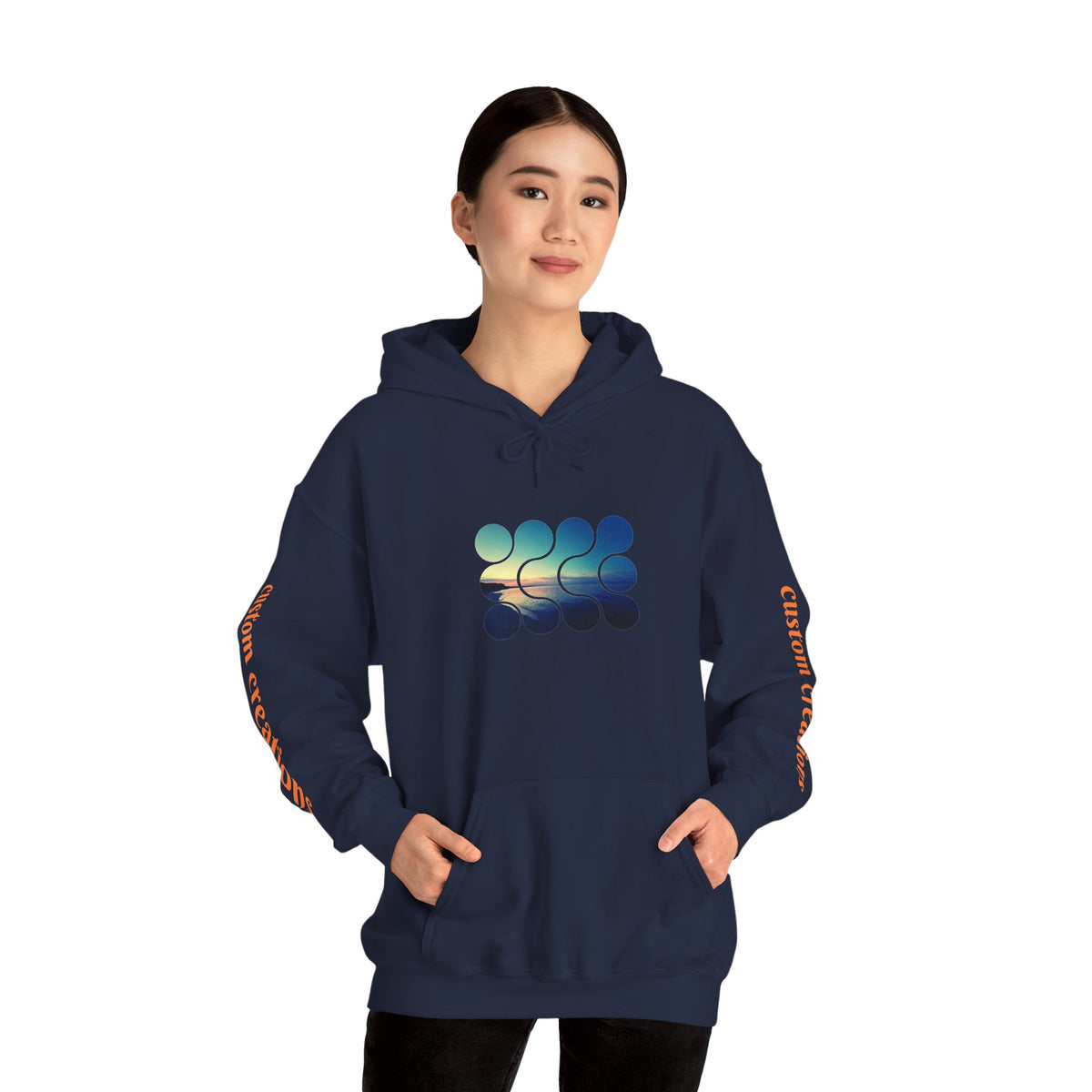 Cool Teal Deep Sea Graphic Hoodie