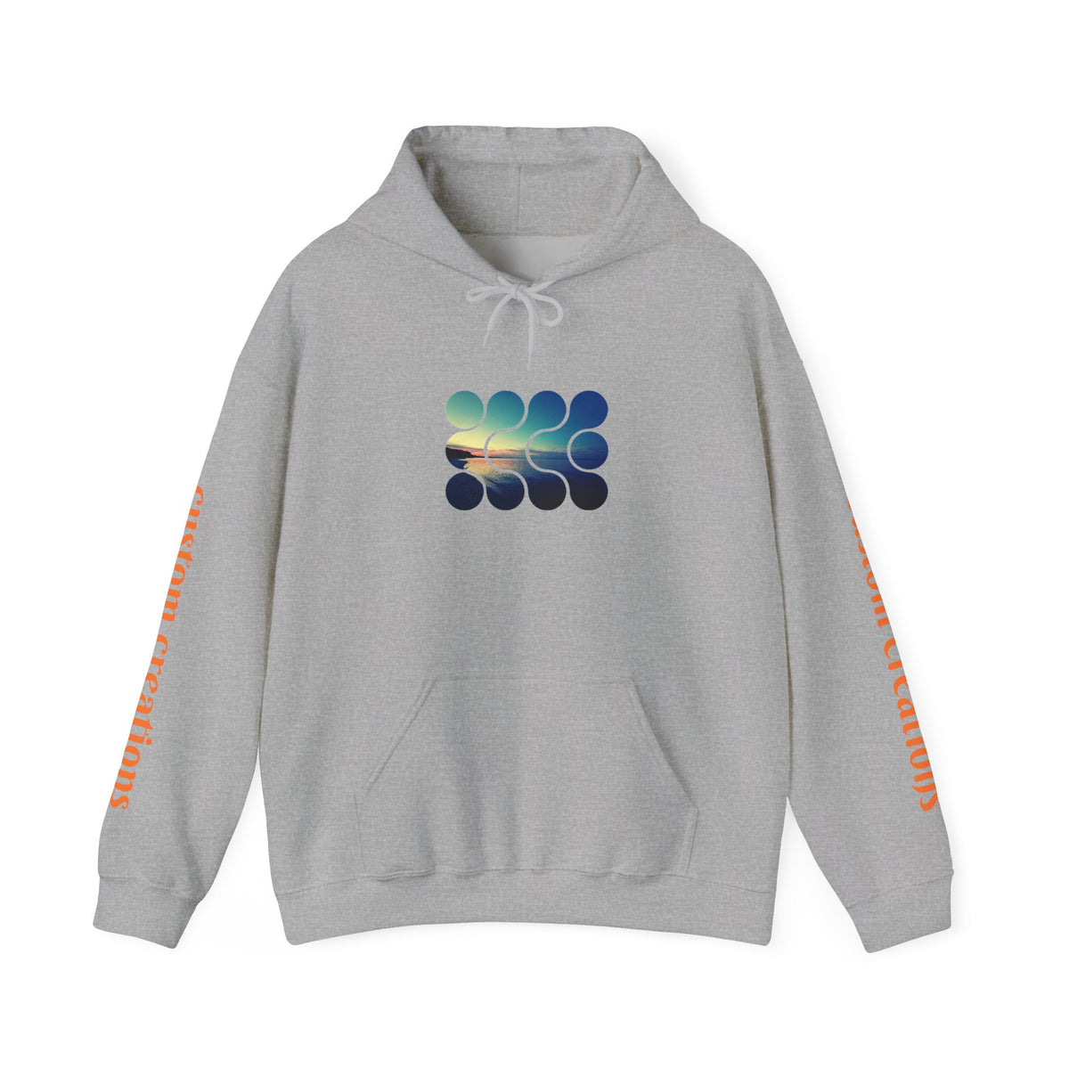 Cool Teal Deep Sea Graphic Hoodie