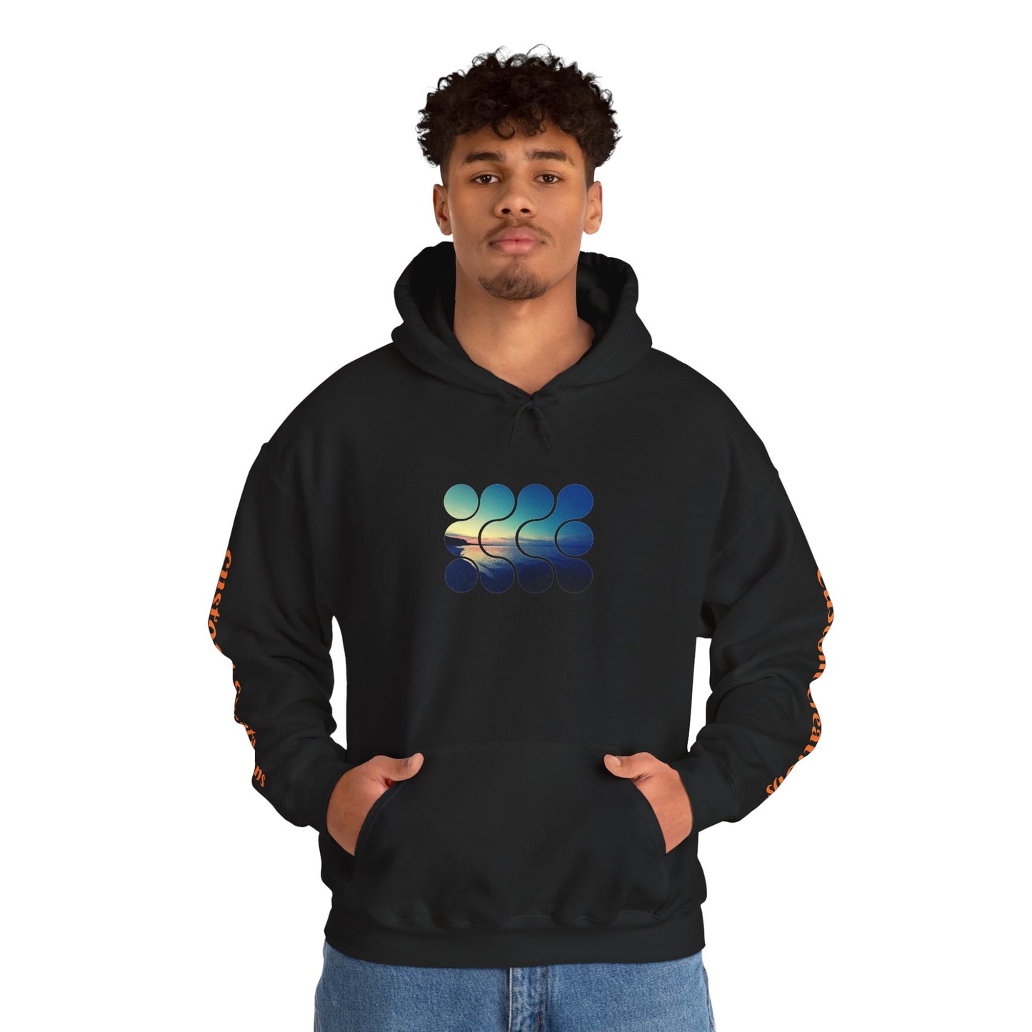 Cool Teal Deep Sea Graphic Hoodie