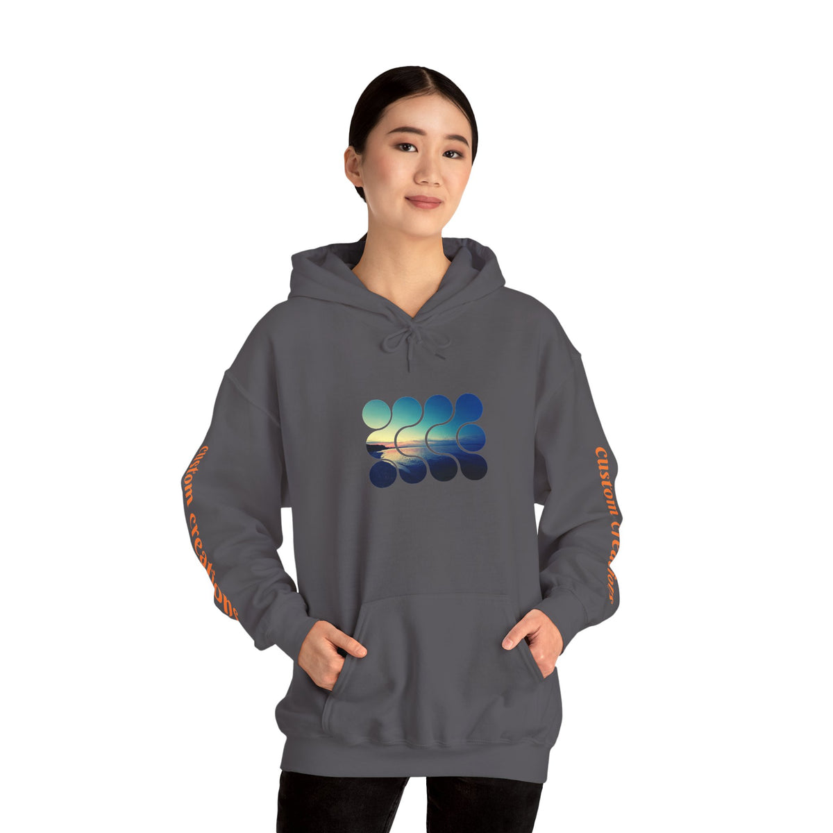 Cool Teal Deep Sea Graphic Hoodie