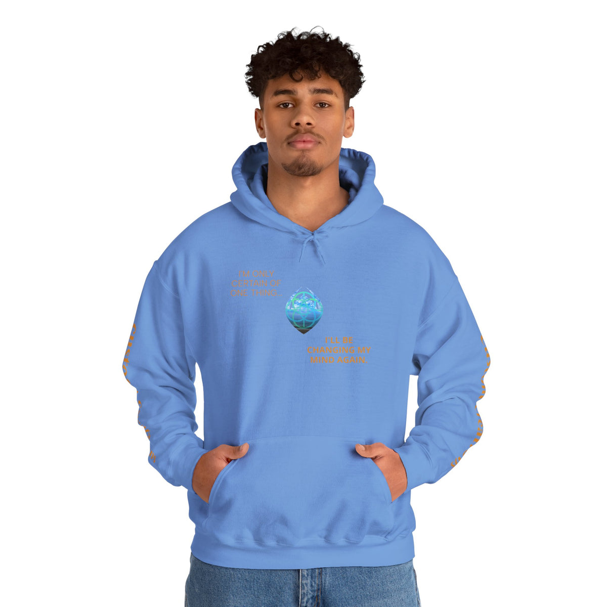 Blue Water Globe Droplet Graphic Hoodie
