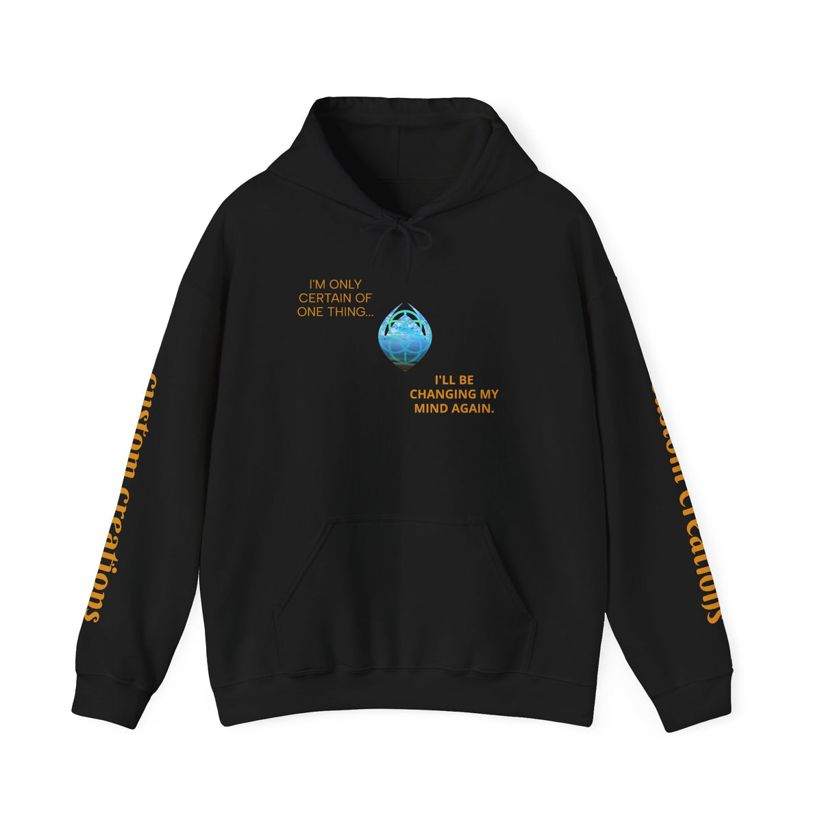 Blue Water Globe Droplet Graphic Hoodie