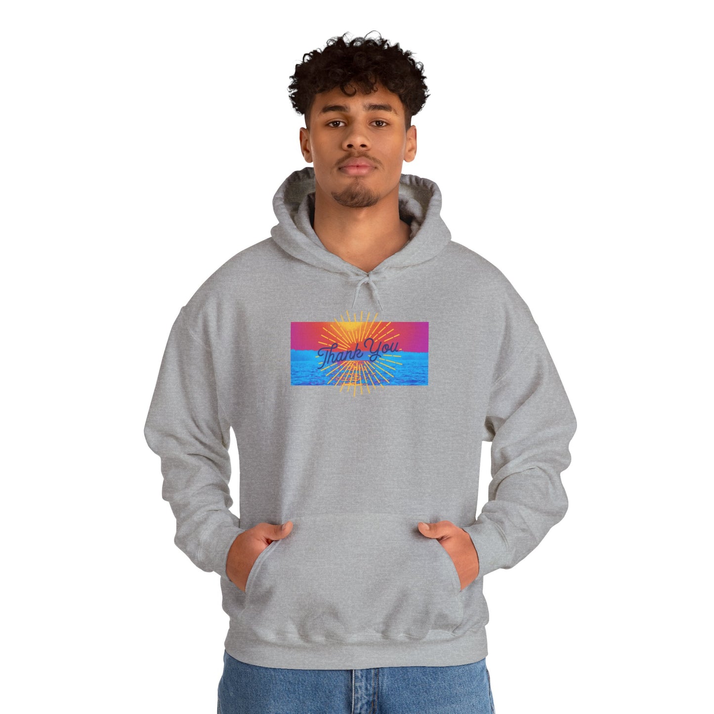 Warm Sunrise Rainbow Graphic Hoodie