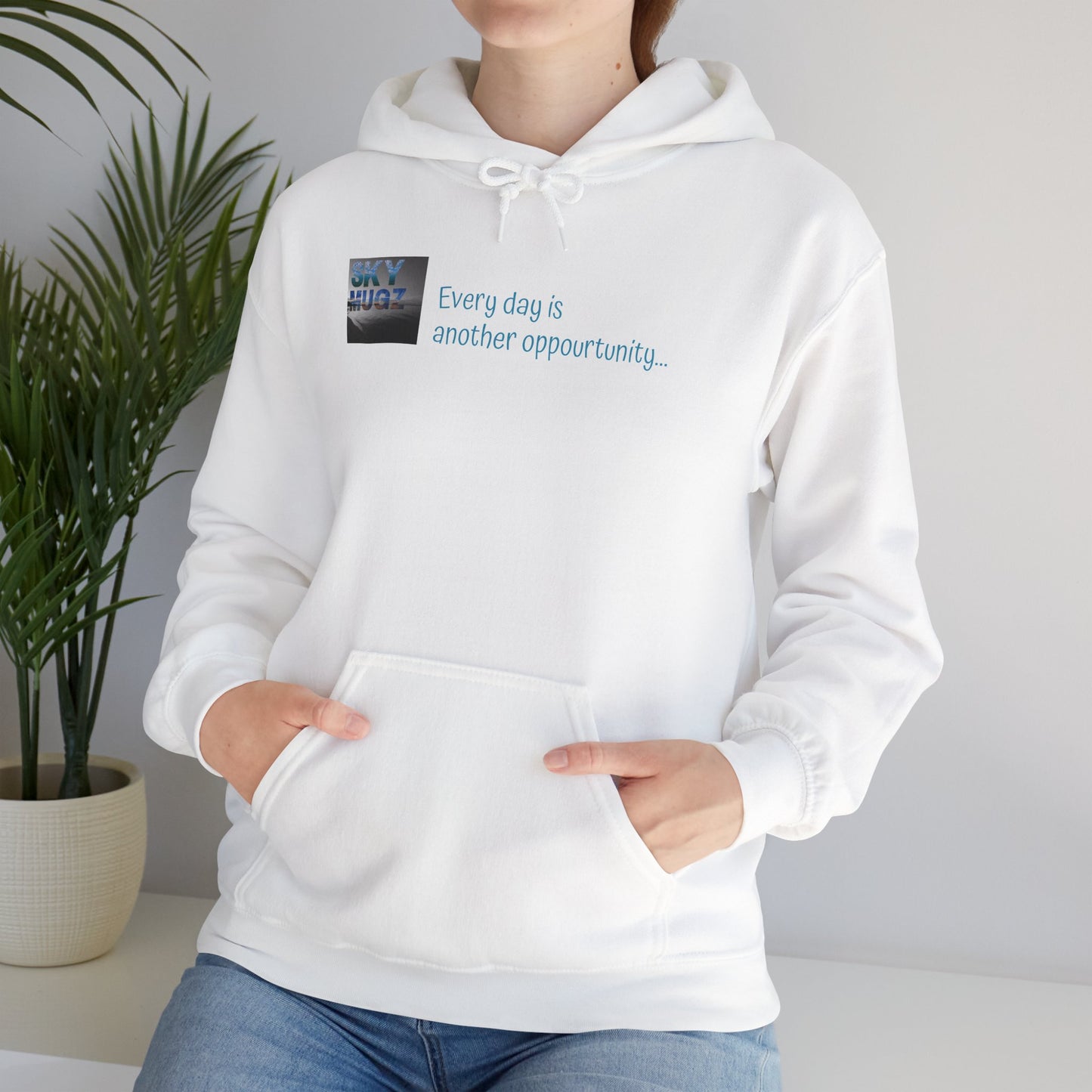Sunset Cross Hoodie – 'Every day is another opportunity' Inspirational Graphic Hoodie